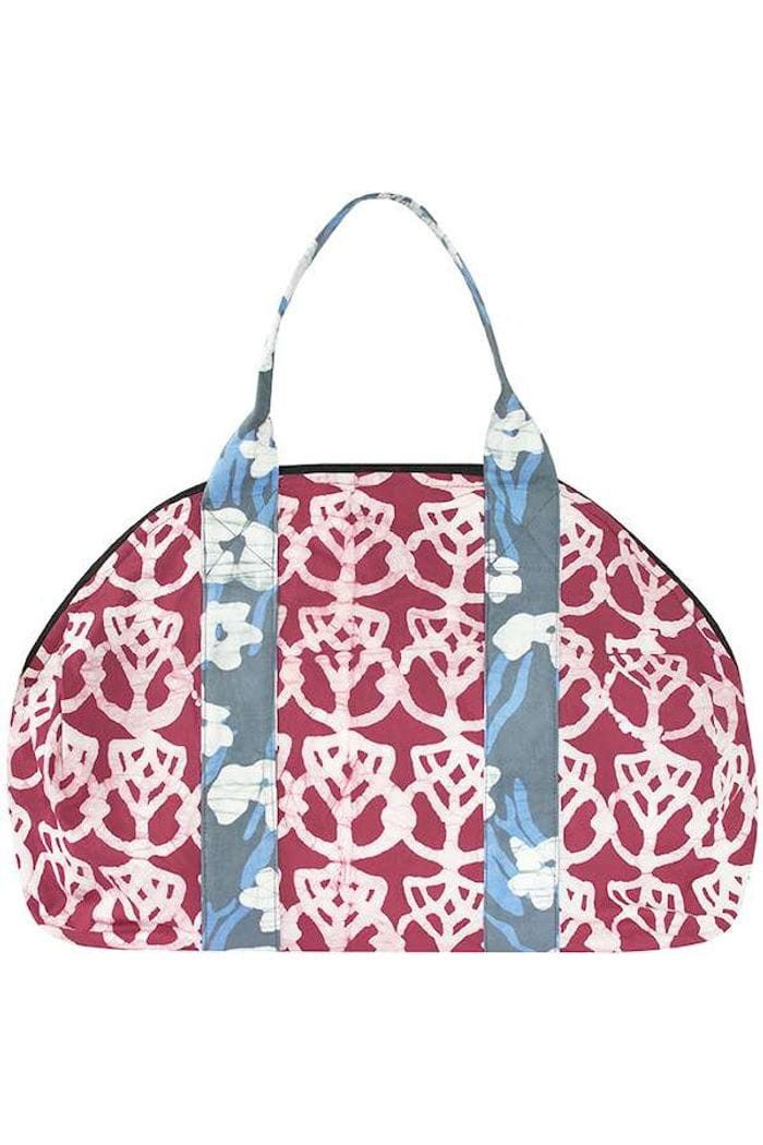 Global Mamas Weekender Deco Lace - Rosewood, Handgebatikt in Ghana · Unikat · Fair Trade zertifiziert (WFTO)