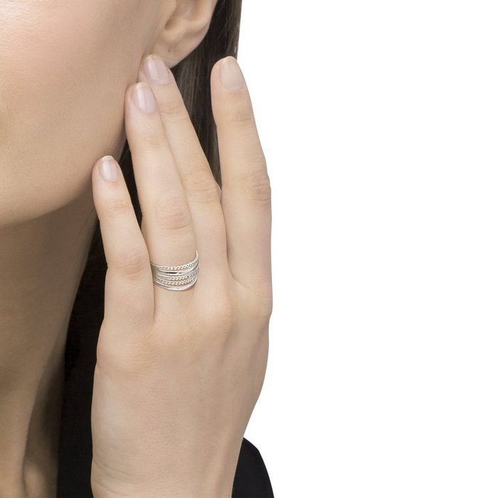 Heideman Fingerring Iter poliert (Ring 1-tlg. inkl. Geschenkverpackung) Damenring für Frauen mit Stein