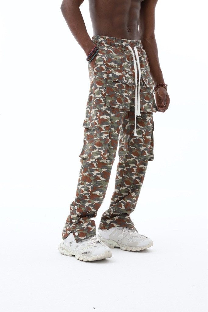 COFI Casuals Jogginghose Camouflage Hose mit seitlichen Taschen und Knöpfen günstig online kaufen