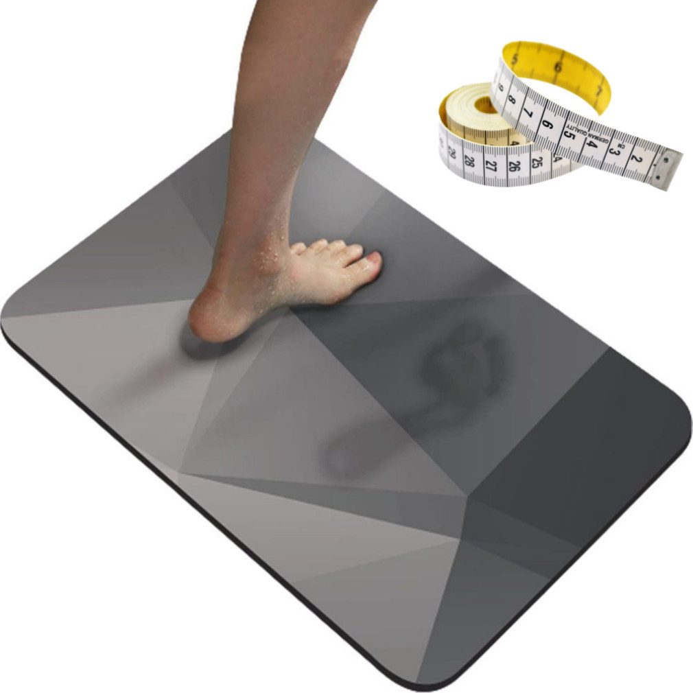 FELIXLEO Badematte Badematte Rutschfester Badezimmerteppich - 40x60cm (Grau günstig online kaufen