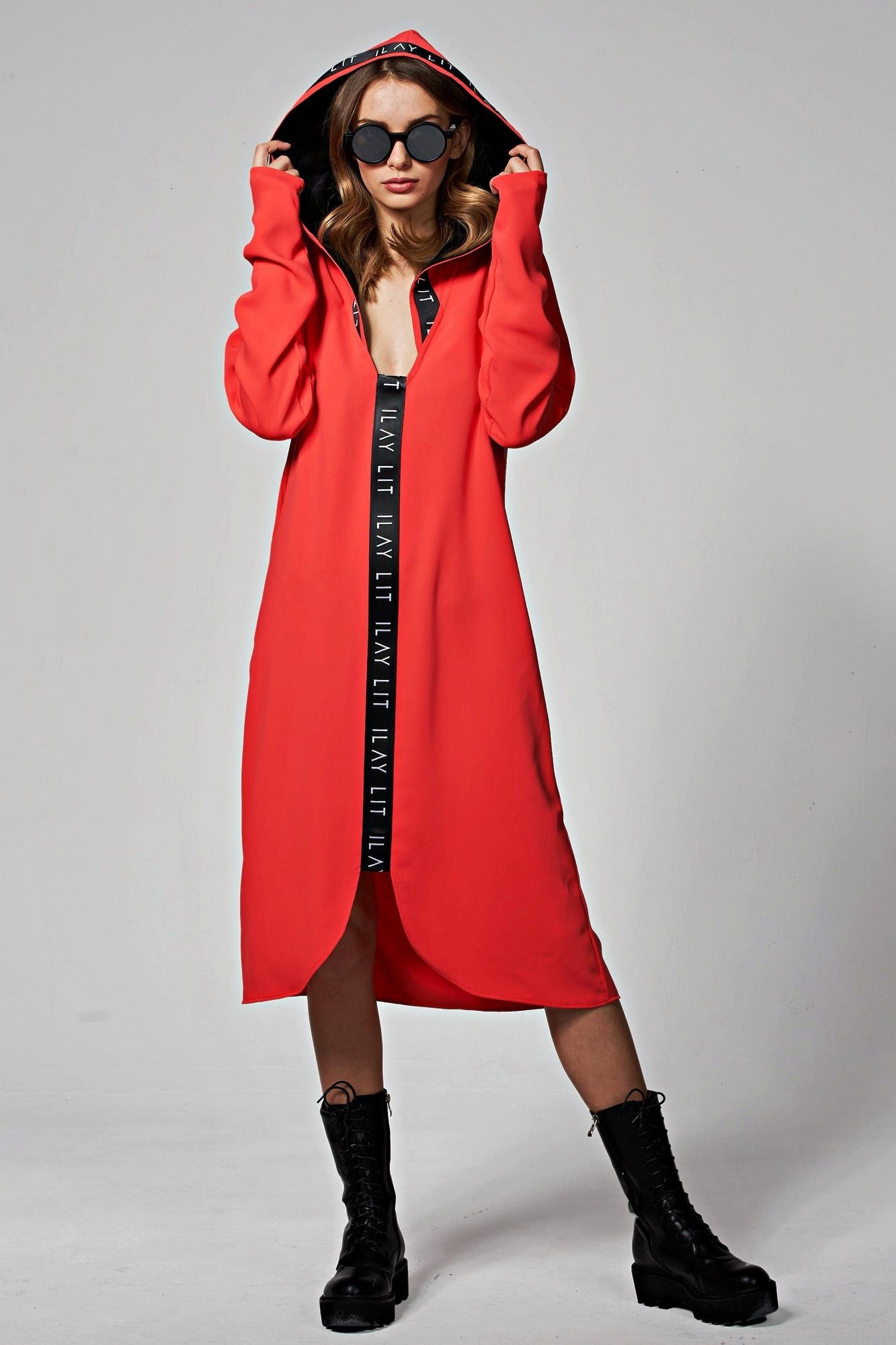 ILAY Lit Hoodie Dawn Dress Coral