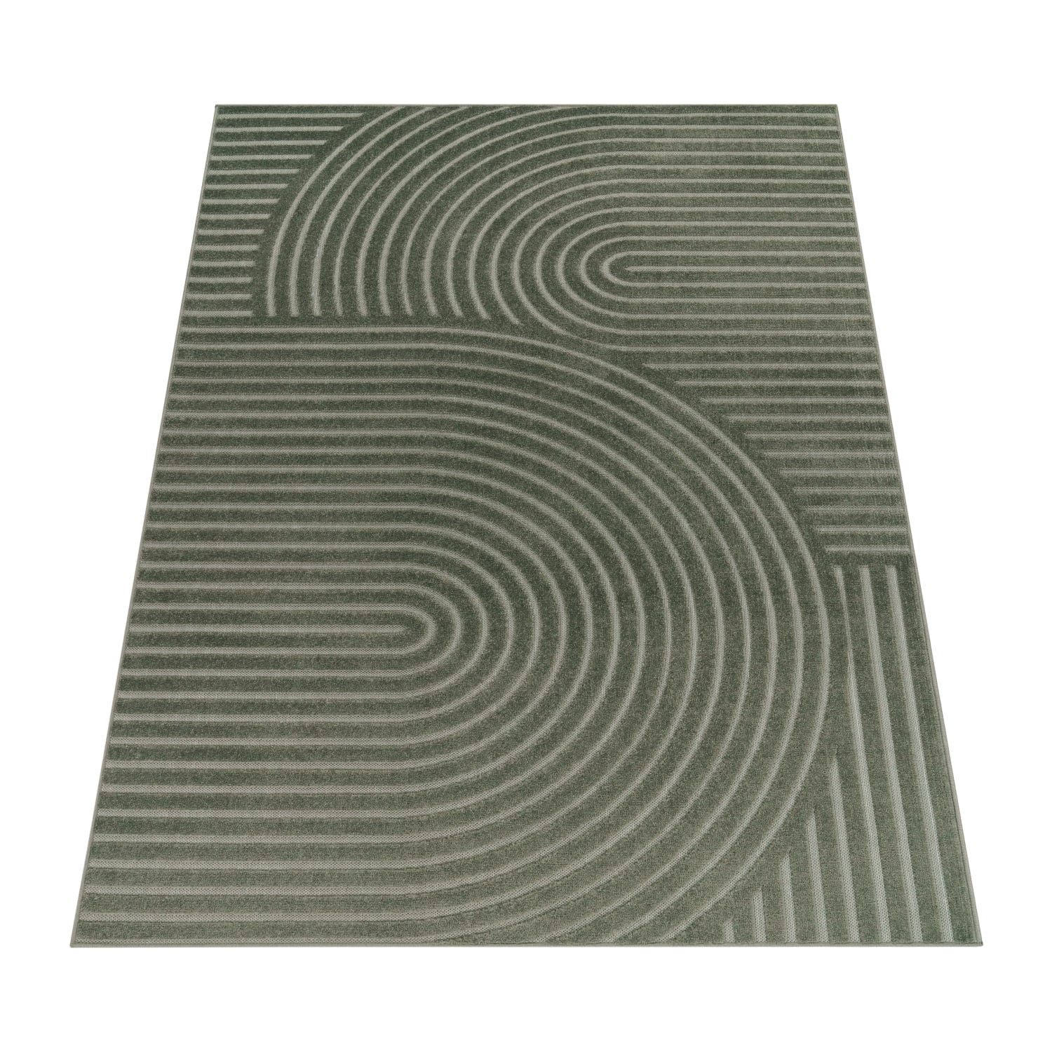 KADIMA DESIGN Teppich Struktur Wohnzimmer schmutzabweisend Teppich Kurzflor, Läufer, Höhe: 10 mm, Florhöhe: 6 mm, 100% Polypropylen, Läufer, 60x100cm, Grün