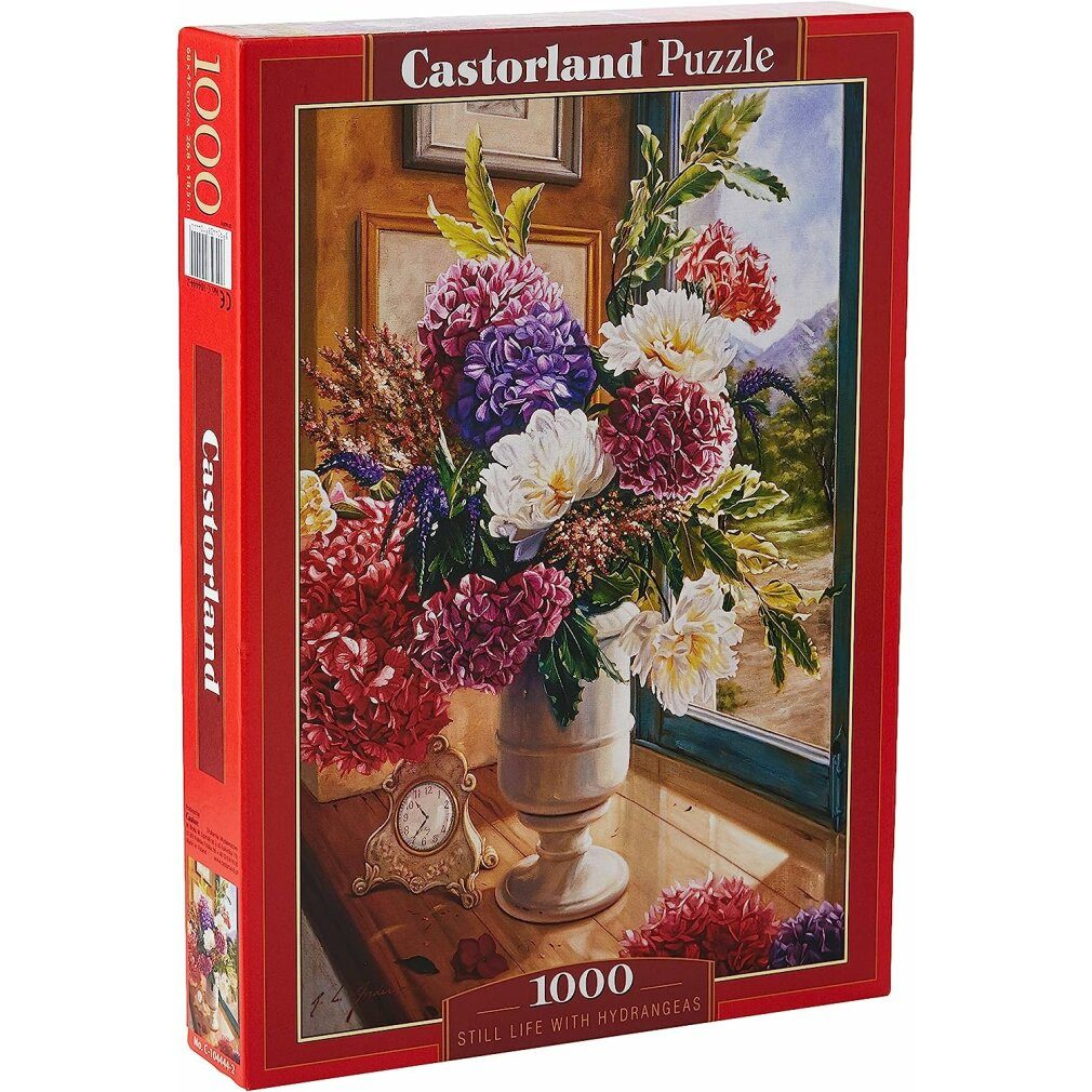 Castorland Puzzle Puzzle Stilleben mit Hortensien 1000 Teile, Puzzleteile