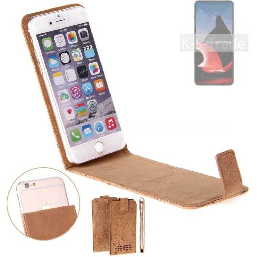 K-S-Trade Handyhülle für Motorola ThinkPhone, Handyhülle Kork Hülle Flipstyle Case Schutzhülle Kork Case