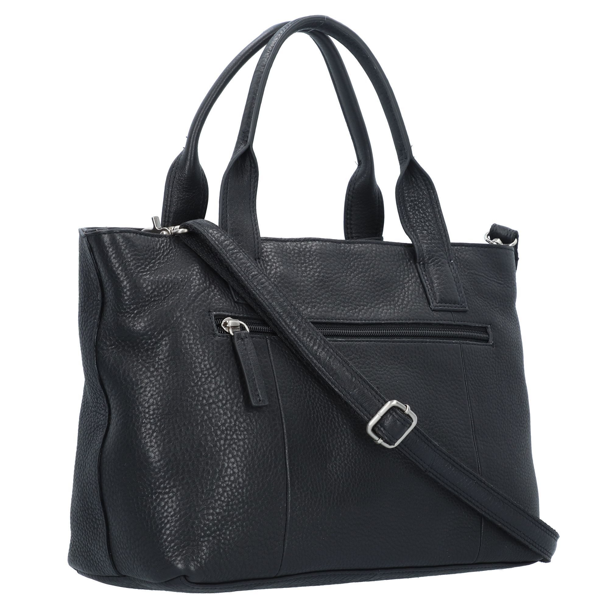 Burkely Henkeltasche Soft Skylar Leder Ausstattungen Handyfach ReiBverschlussfach