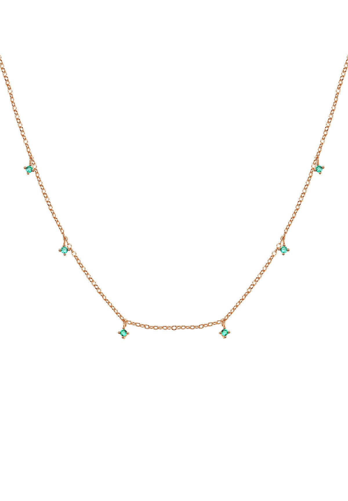Hey Happiness Silberkette Kristall Anhänger, 18K günstig online kaufen