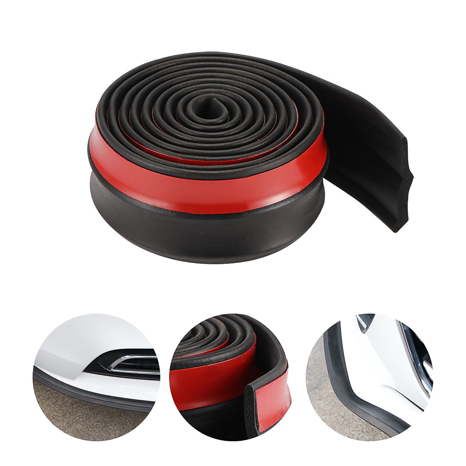 BlingBin Frontstoßstange 2,5 M Universal Ladekantenschutz Stoßstangenlippenstreifen, 1Stück, 1-St., 250*60*0.5cm, Auto Aufkleber Stoßdämpfer Schutz kratzfest und dekorativ