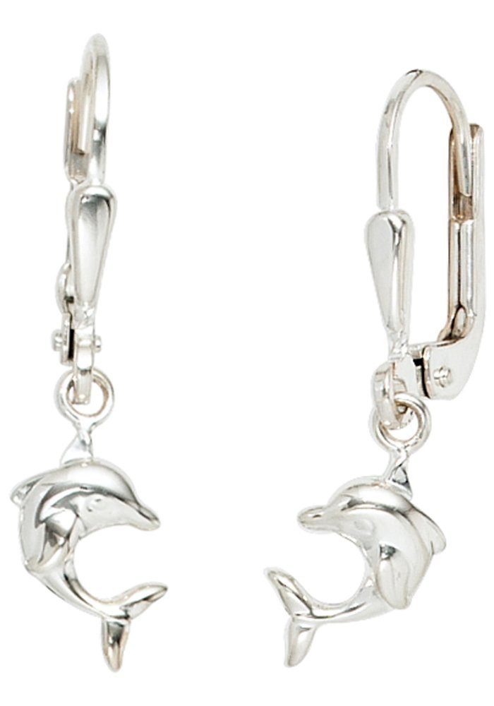 Delfin, JOBO 925 Silber Paar Ohrhänger