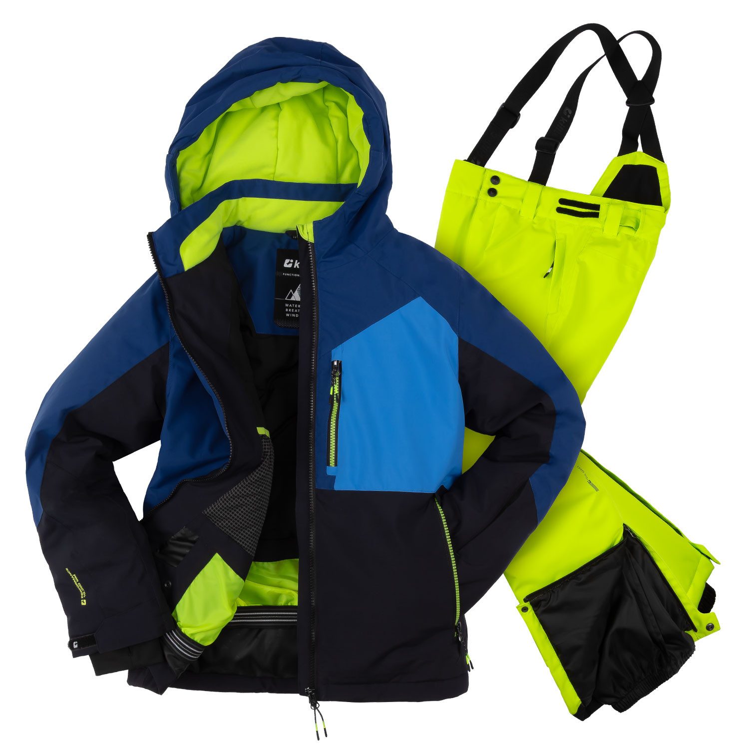 Killtec Skianzug Jungen Alpin Skijacke + Skihose, wasserdicht - winddicht - atmungsaktiv - mit Schneefang