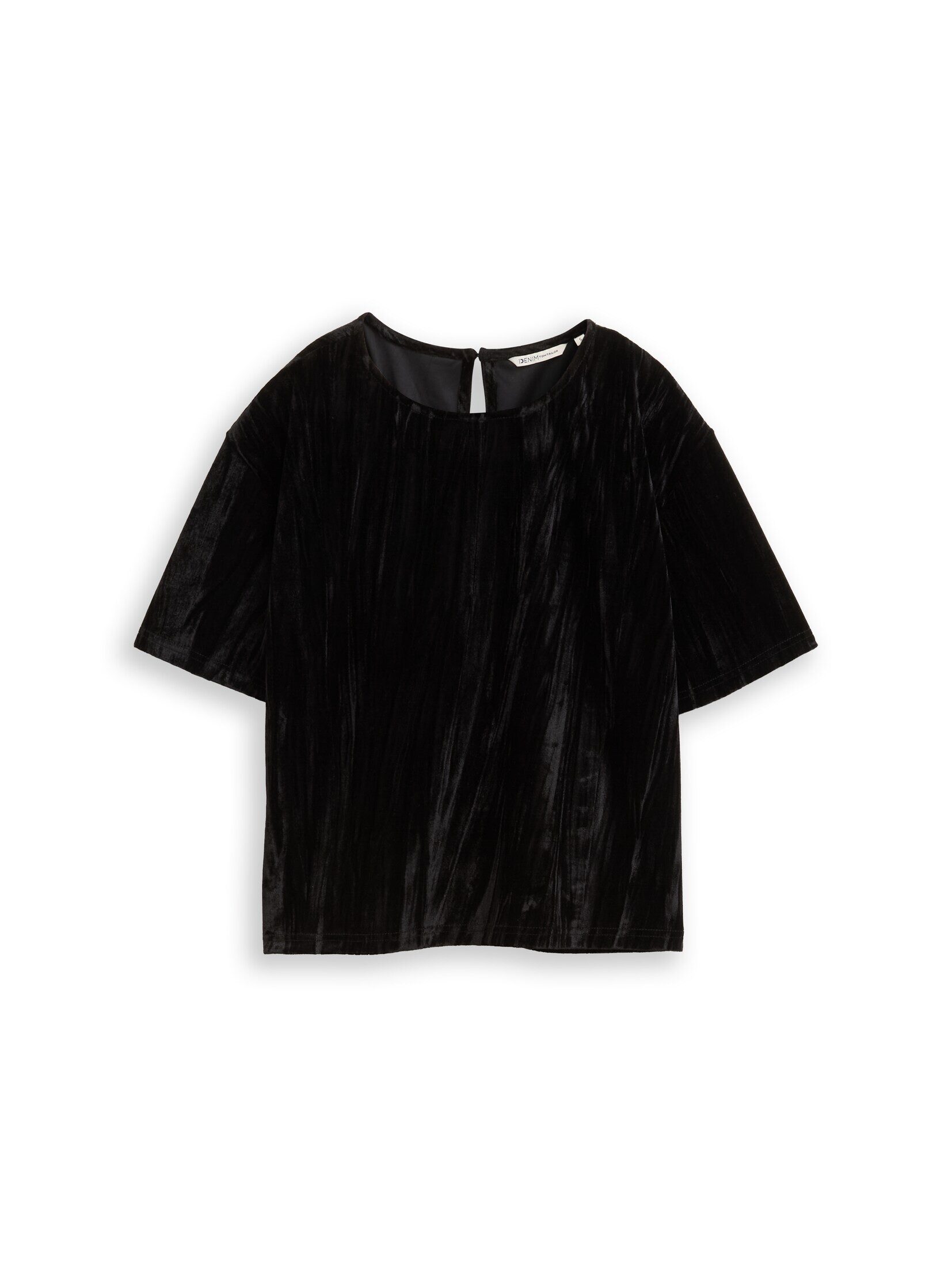 TOM TAILOR Denim T-Shirt T-Shirt Loose Fit T-Shirt aus Samt günstig online kaufen