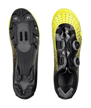 FORCE MTB Schuhe SCORE gelb-schwarz gesprenkelt Fahrradschuh