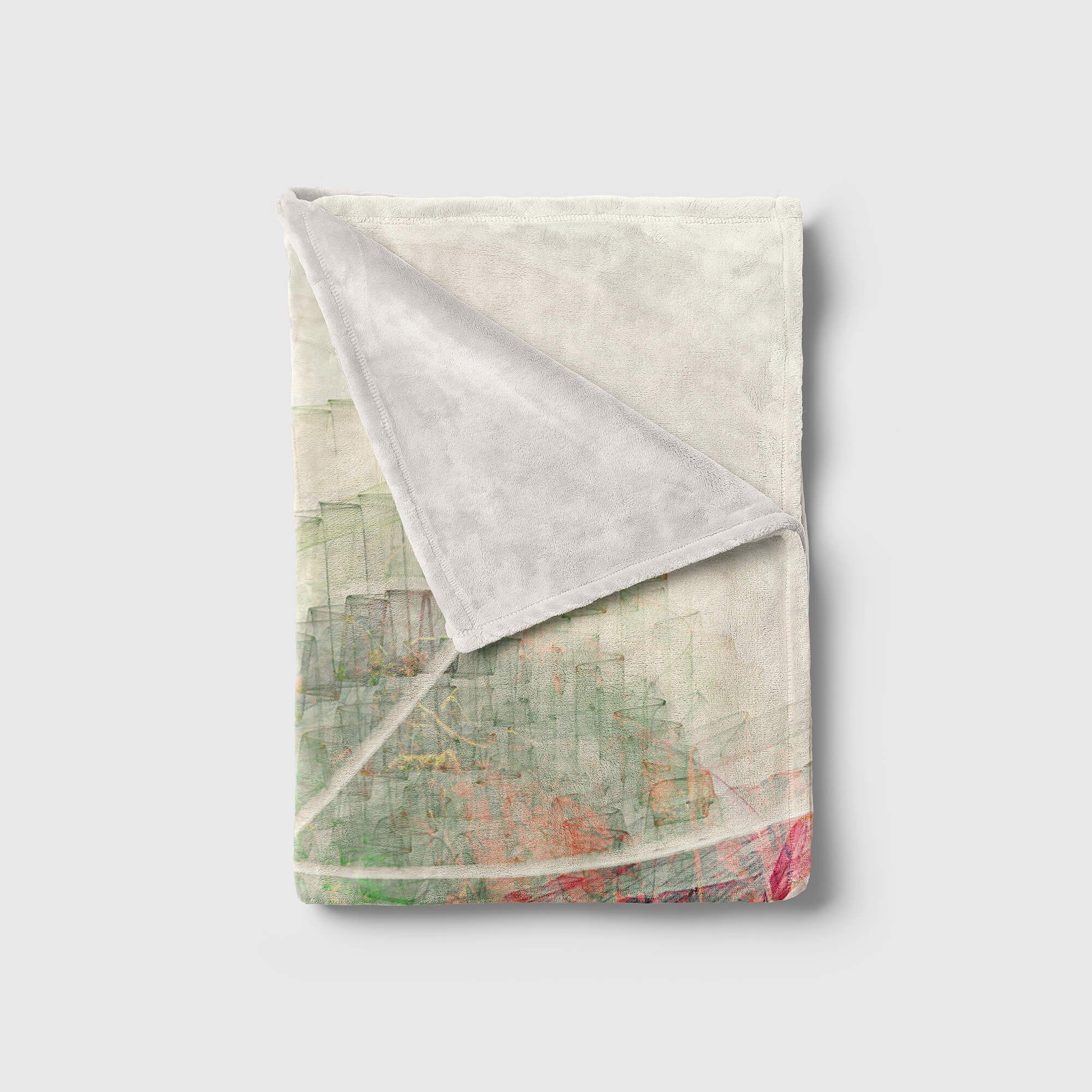 Motiv, (1-St), Sinus Handtuch Art mit Strandhandtuch Saunatuch Kuscheldecke Enigma Handtuch Handtücher abstrakten Baumwolle-Polyester-Mix