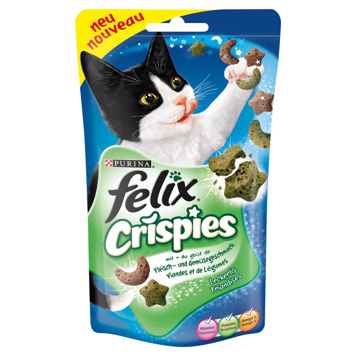 Felix Crispies mit Fleisch & Gemüse 45 g - 8 Stück