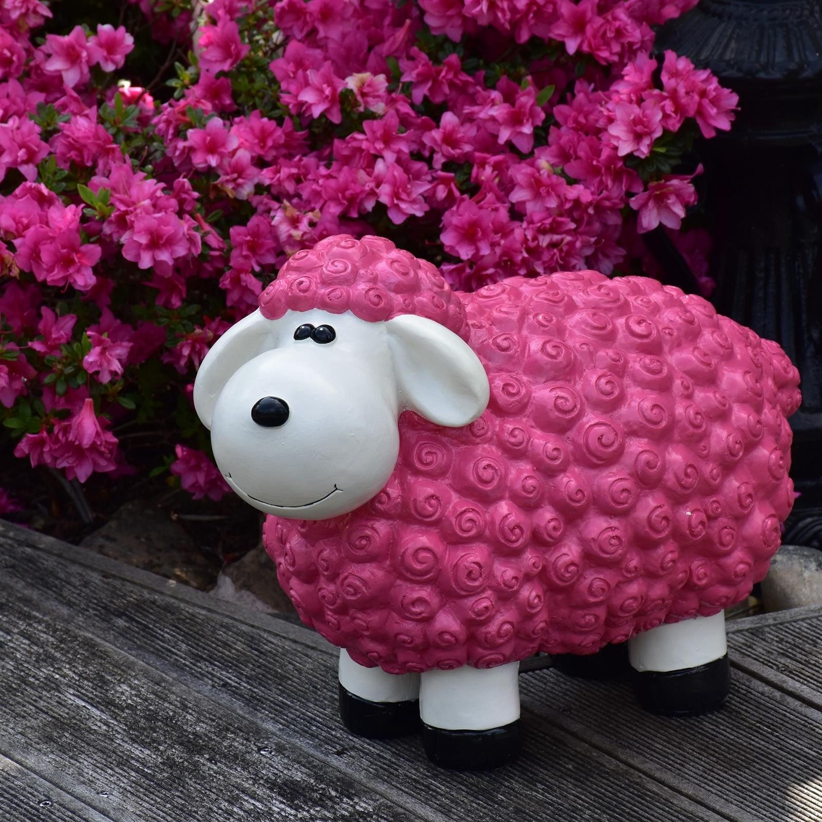 Geschenkestadl Gartenfigur XL Schafe in verschiedenen Farben Gartenfigur günstig online kaufen