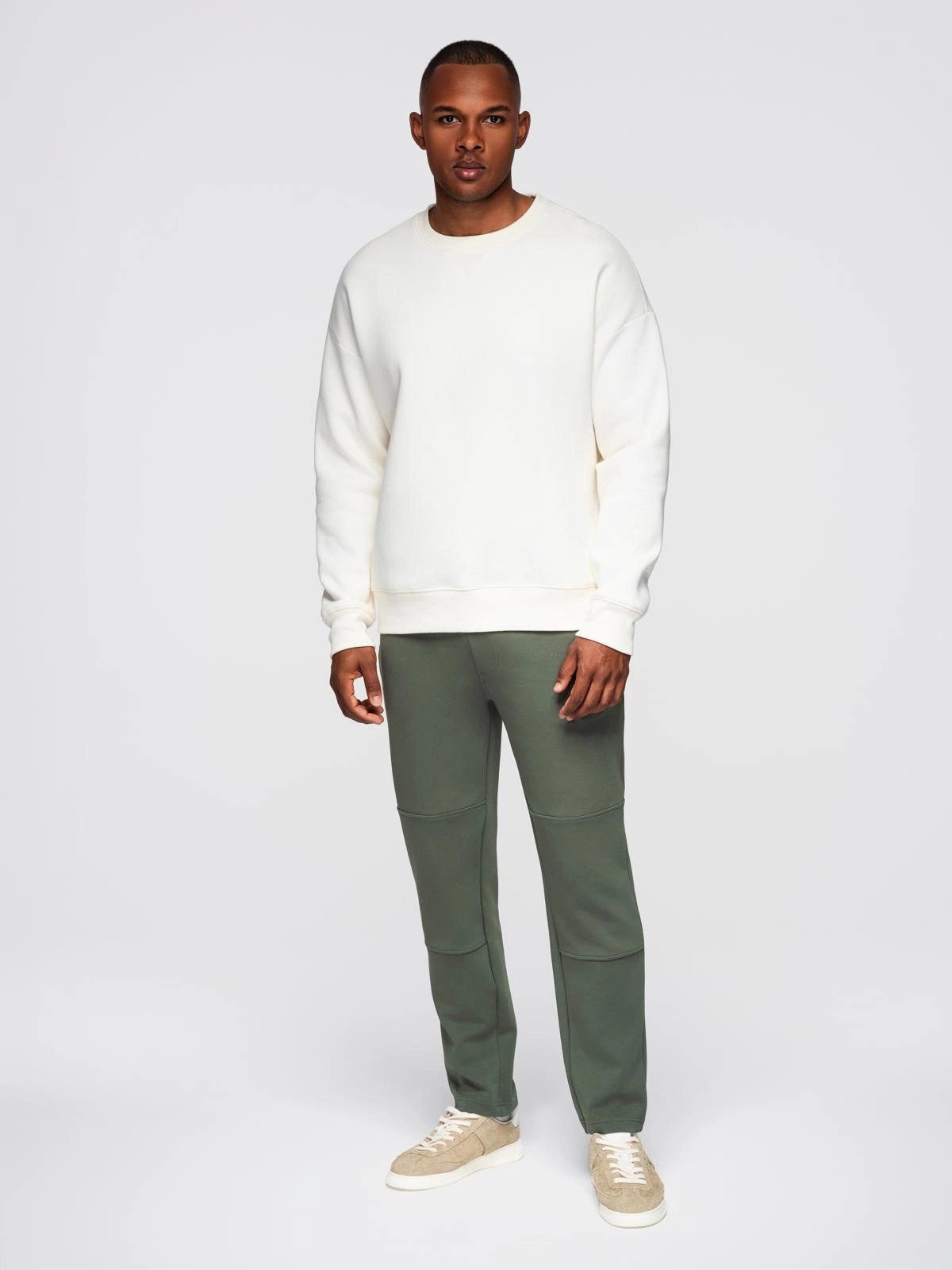 OMBRE Sweathose Herren-Jogginghose mit geradem Bein und Gummidetails