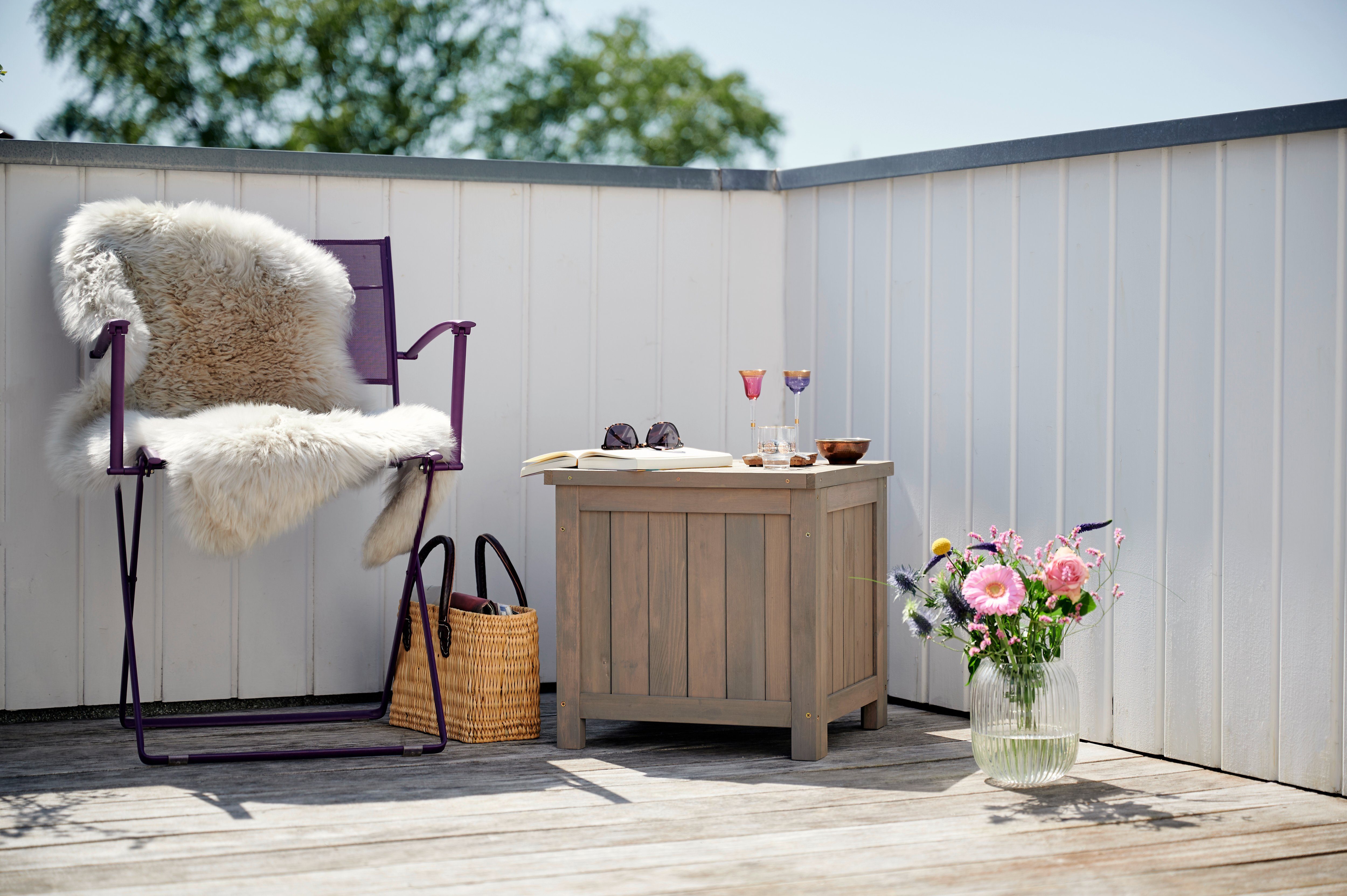 BUTENKIST Gartenbox HILLE, Aufbewahrung aus Holz, Kiste, Balkonbox, für Balkon, Garten, Terrasse