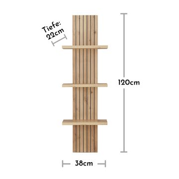 freiraum Wandboard Core, in Artisan Eiche Dekor, MDF, Spannplatte - 38x120x22cm (BxHxT)