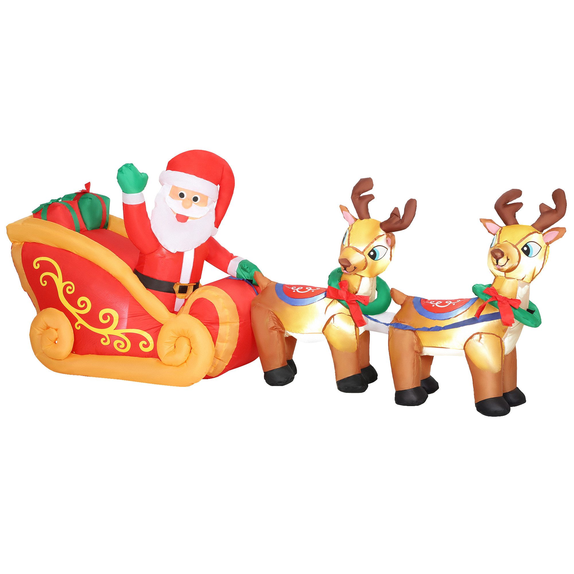 Outsunny Weihnachtsfigur Polyesterstoff (Weihnachtsdekoration, 1 St., günstig online kaufen
