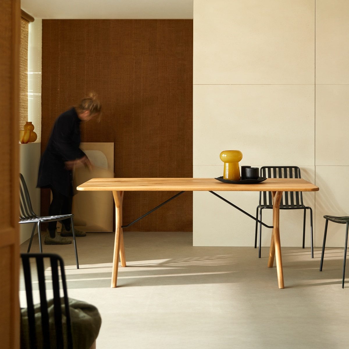 Tikamoon Esstisch Ausziehbarer Tisch aus massiver Eiche, 6-12 Pers. Martin