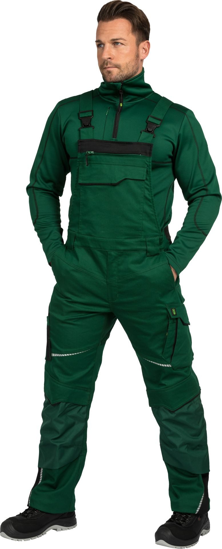 Leibwächter Arbeitslatzhose Flexline mit Extra breiten Trägern und flexibler Bundweite