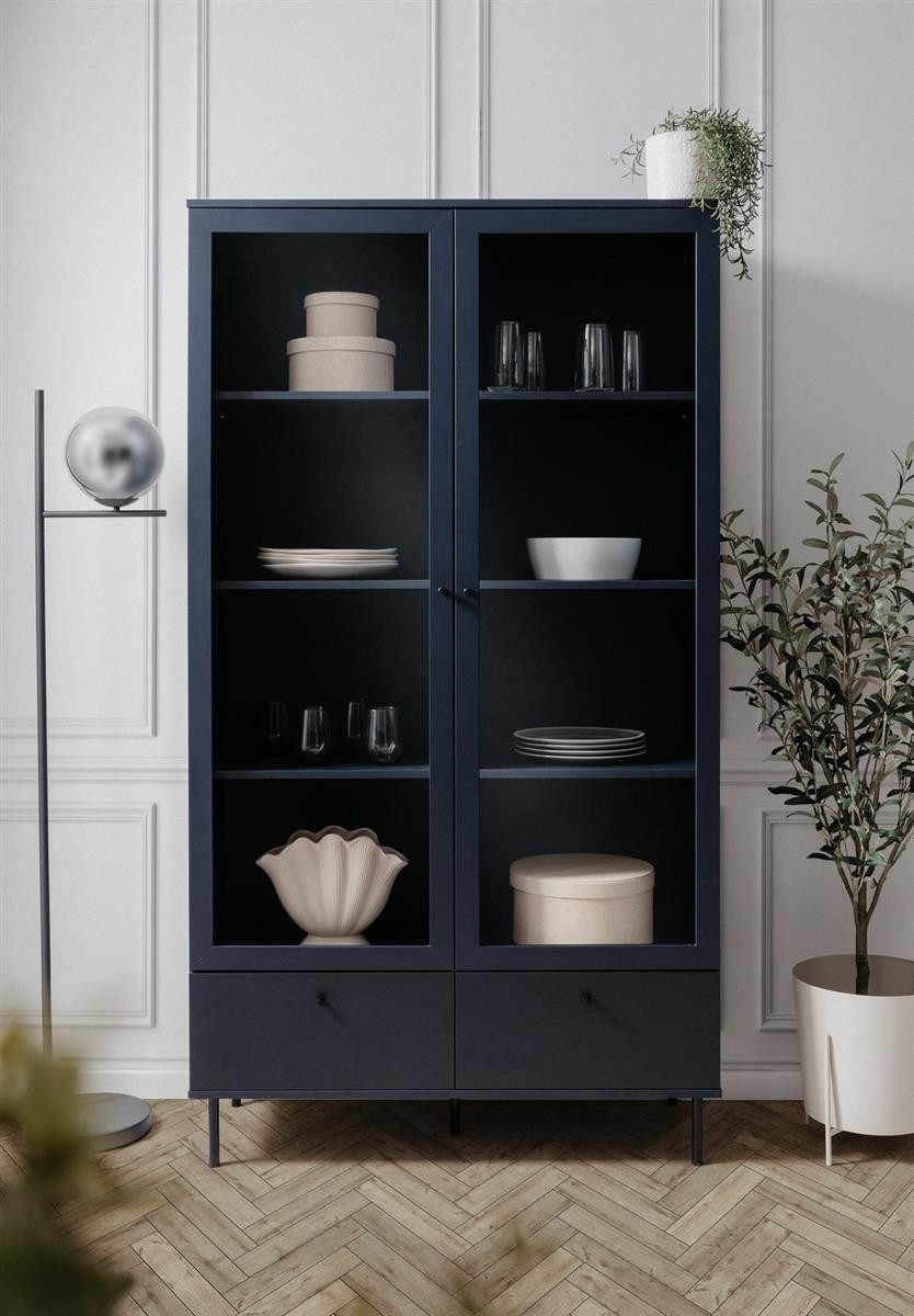 möbelvita Vitrine Vitrine Miami 52A in Navy blau