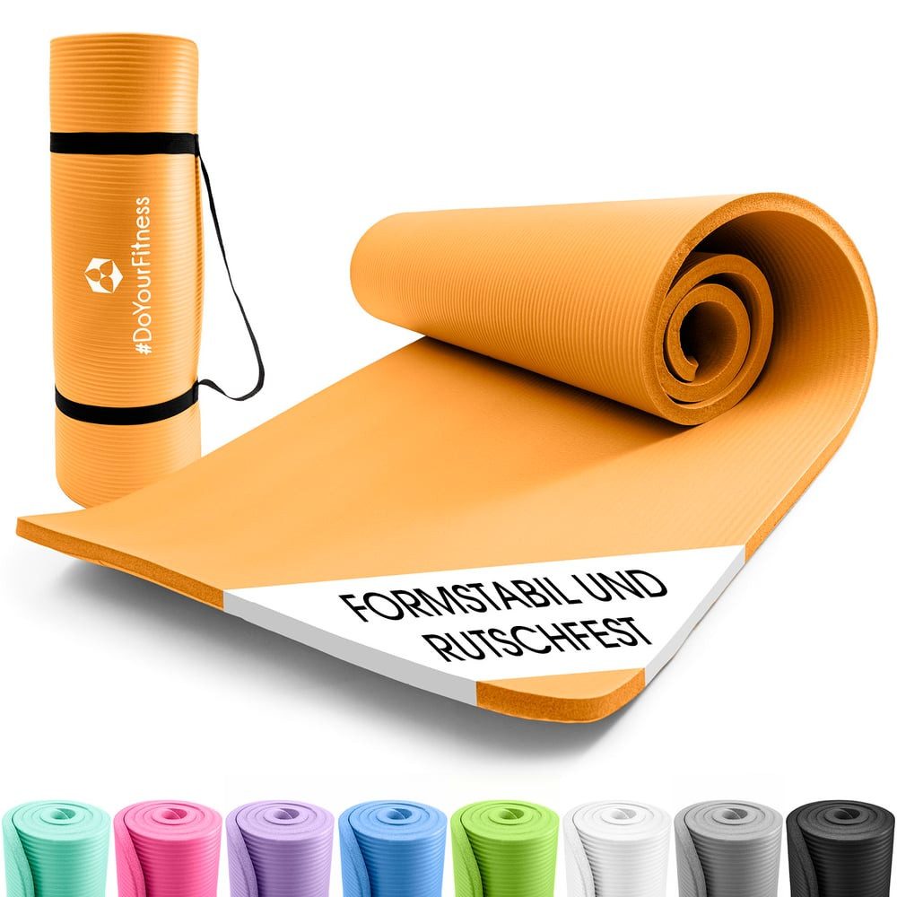 #DoYourFitness Yogamatte rutschfest, Für Einsteiger und Fortgeschrittene, Gelenkschonende Gymnastikmatte, 183cm x 61cm [Indoor/Outdoor]