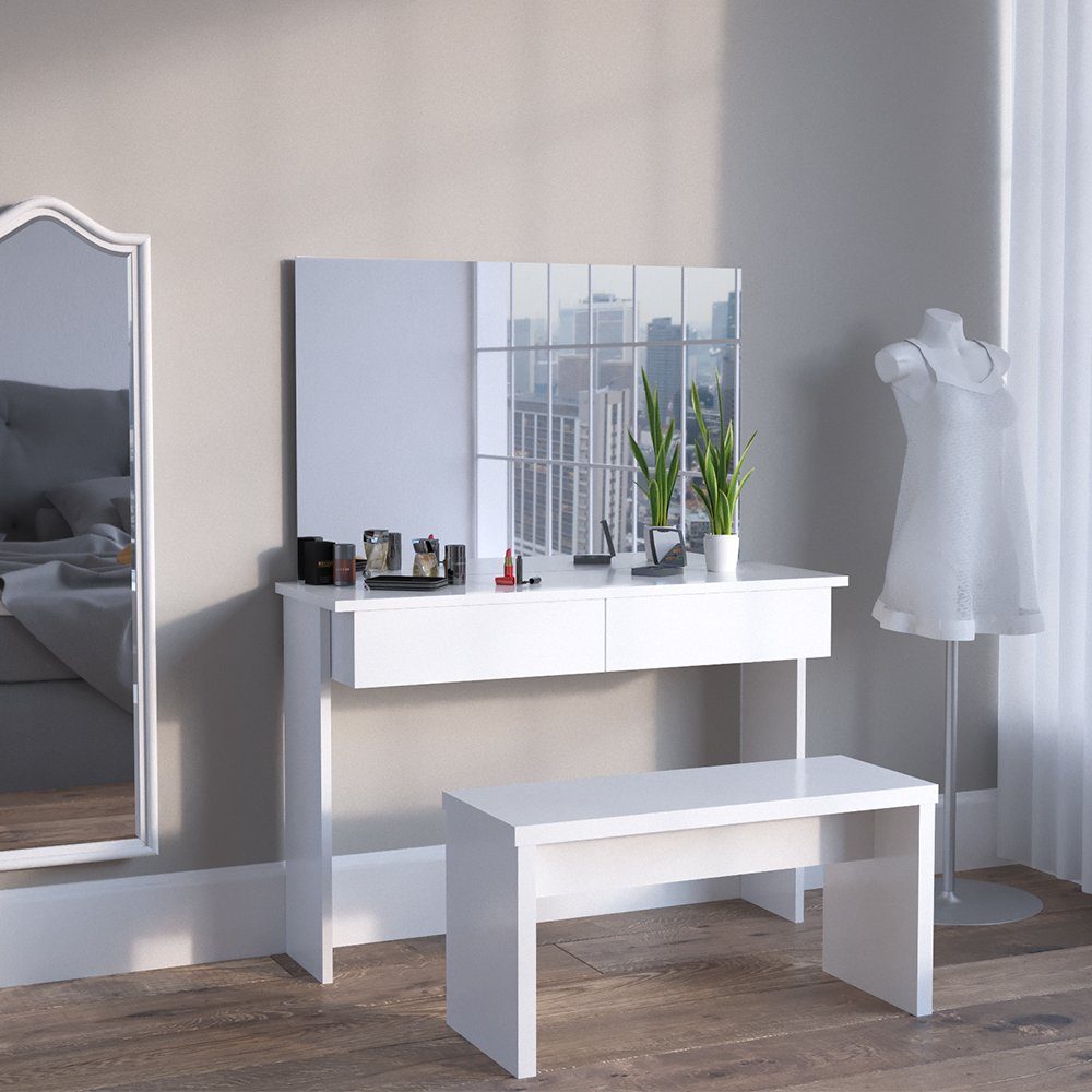 Schminktisch Azur, Weiß, 120 cm ohne Spiegel