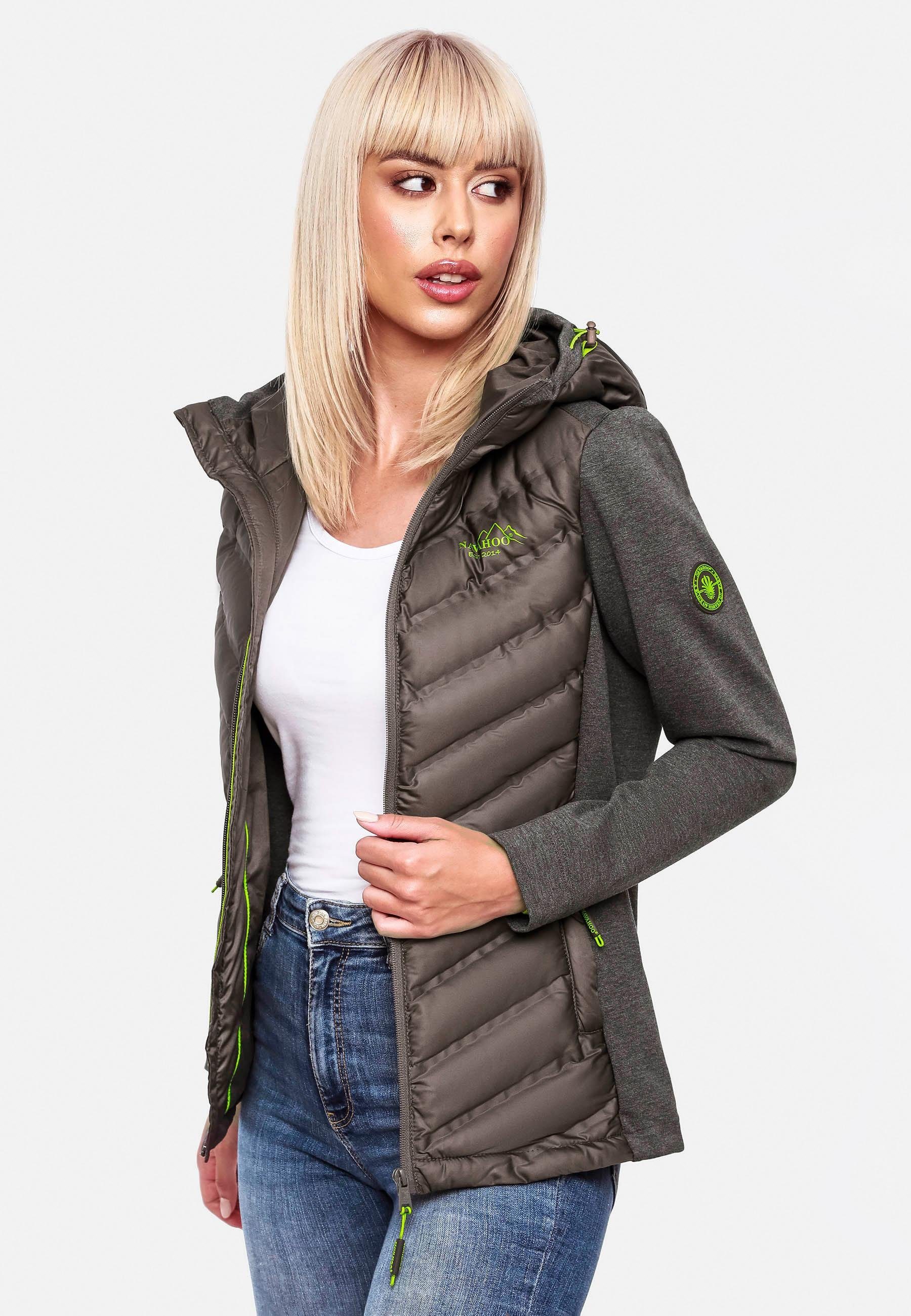 Outdoorjacke mit dunkelgrau Mit Mich Kapuze Übergangsjacke stylische Nimm Navahoo