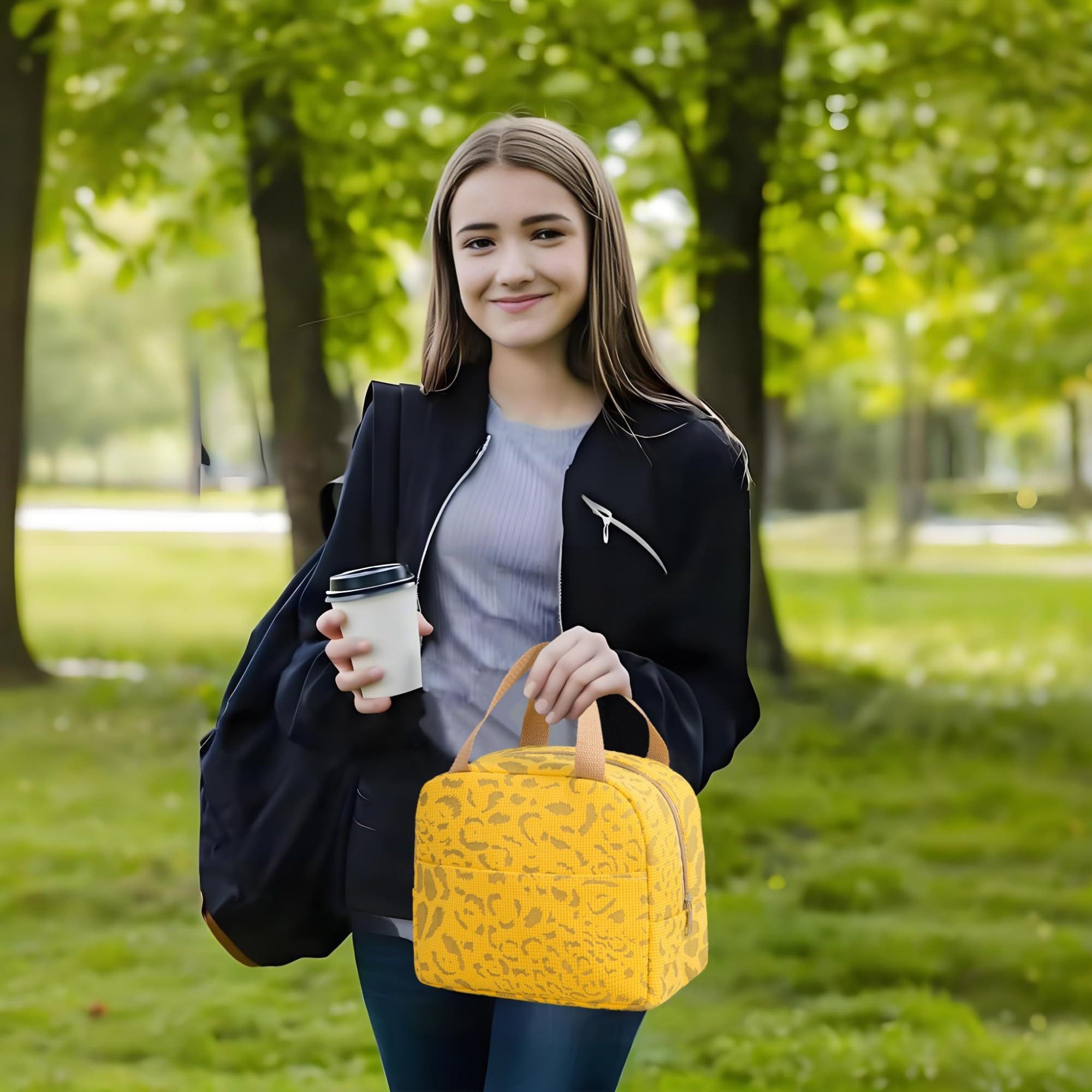 Agger Kühltasche Kleine Kühltasche Für Unterwegs - Wiederverwendbare, Wasserdichte, Isolierte Lunchtasche mit Alufolie Thermo-Isolierung