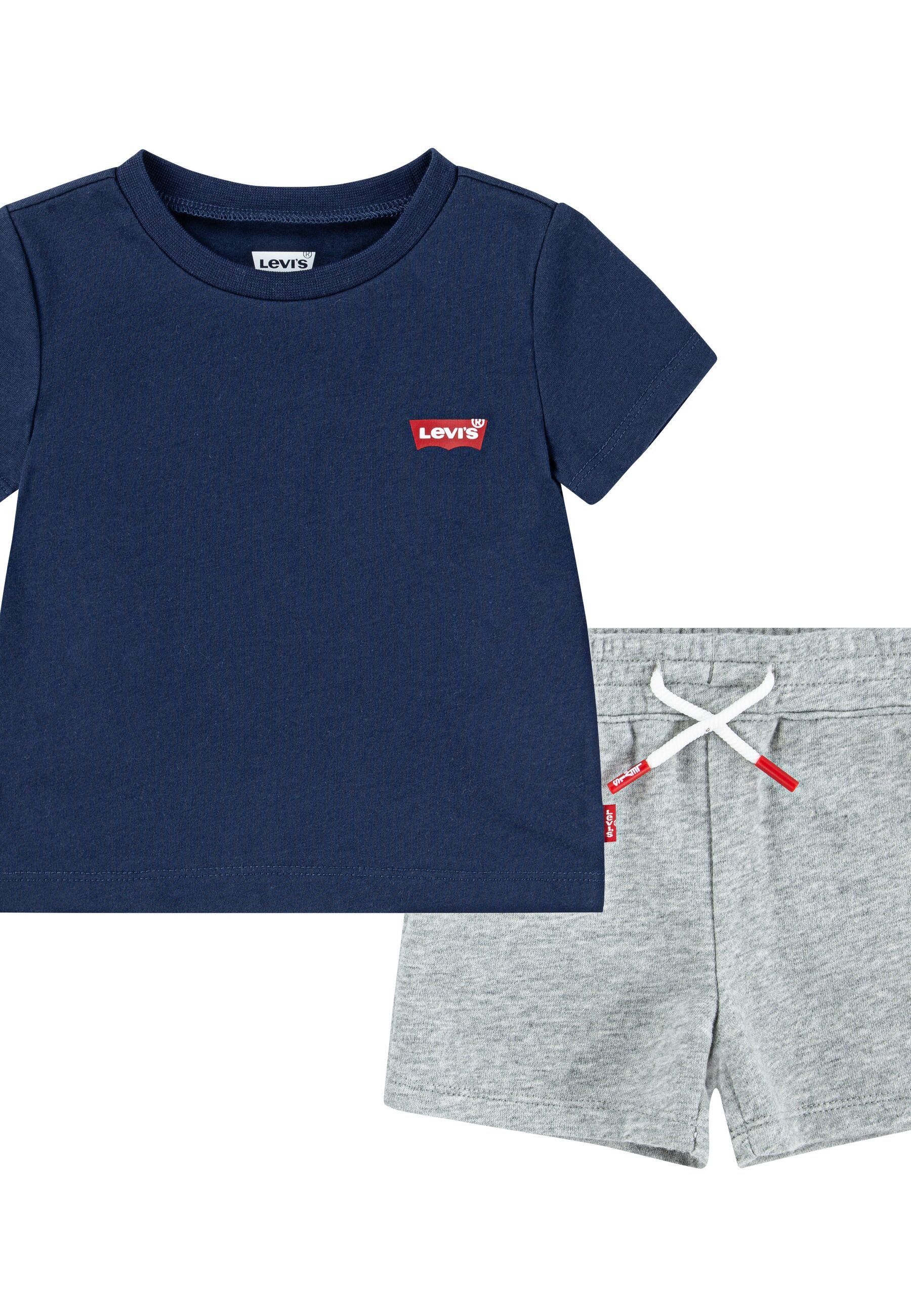 Levi's® Kids Shirt & Shorts LVB BATWING TEE & KNIT SHORT S (Set, 2-tlg) mit Markenlabel - supersoft