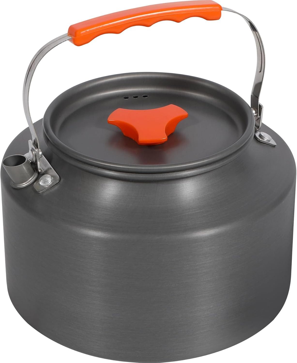 MOPUEA Reise-Wasserkocher Camping Wasserkocher mit klappbarem Haltegriff 1.6L Tragbar+Netzbeutel, Leicht hitzebeständig schnell erhitzbar und platzsparend