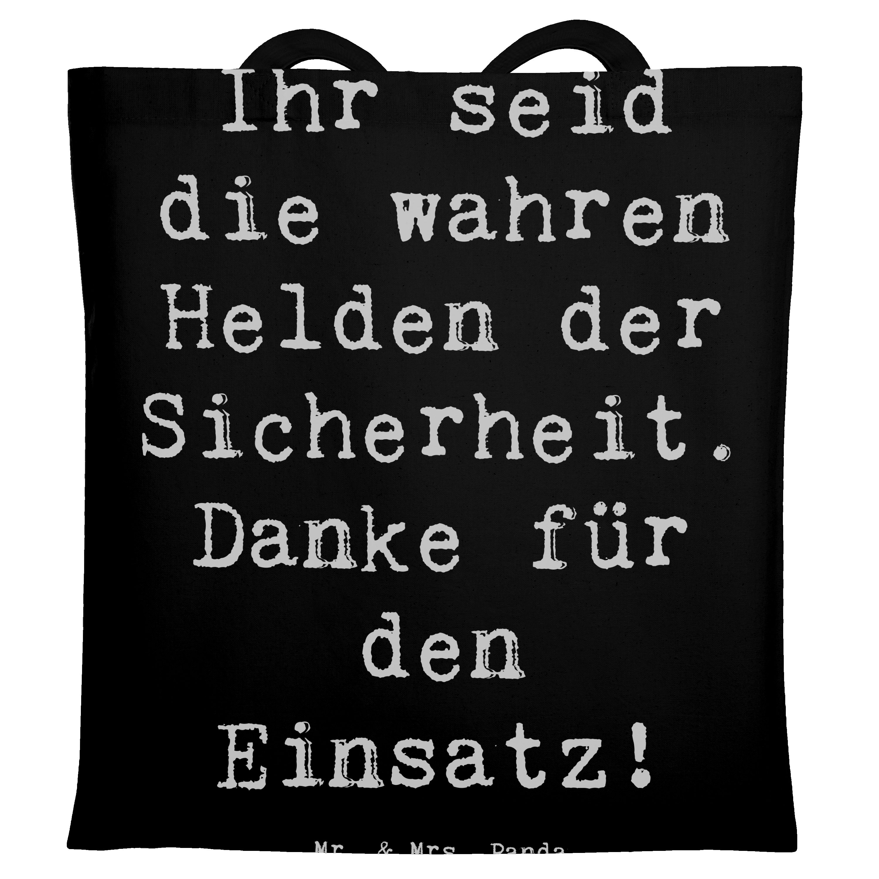 Tragetasche Sicherheitsdienst Helden - Schwarz - Geschenk, Helden der Sicherheit