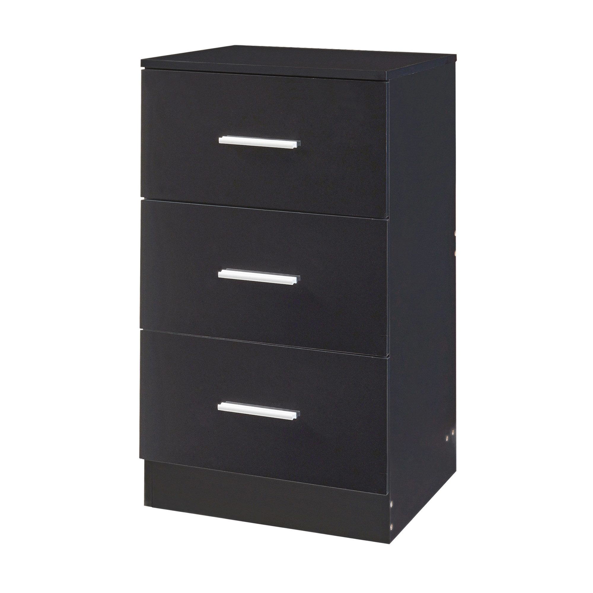 en.casa Nachttisch, »Aurdal« 66 x 37 x 34,5 cm Schwarz, hochglänzend günstig online kaufen