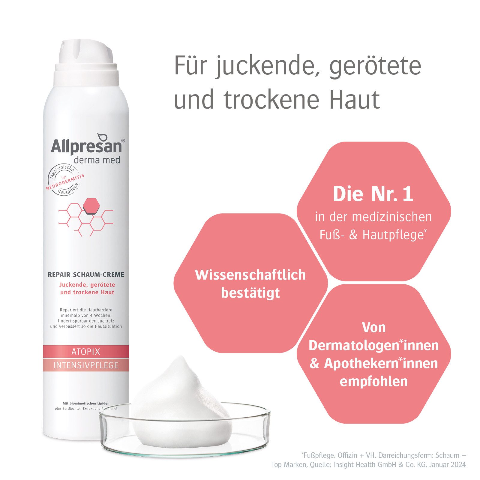 Allpresan Hautcreme Allpresan derma med ATOPIX Spezial-Pflegeserie -Produkt wählbar-, 1-tlg., Medizinische, juckreizlindernde Hautpflege bei Neurodermitis