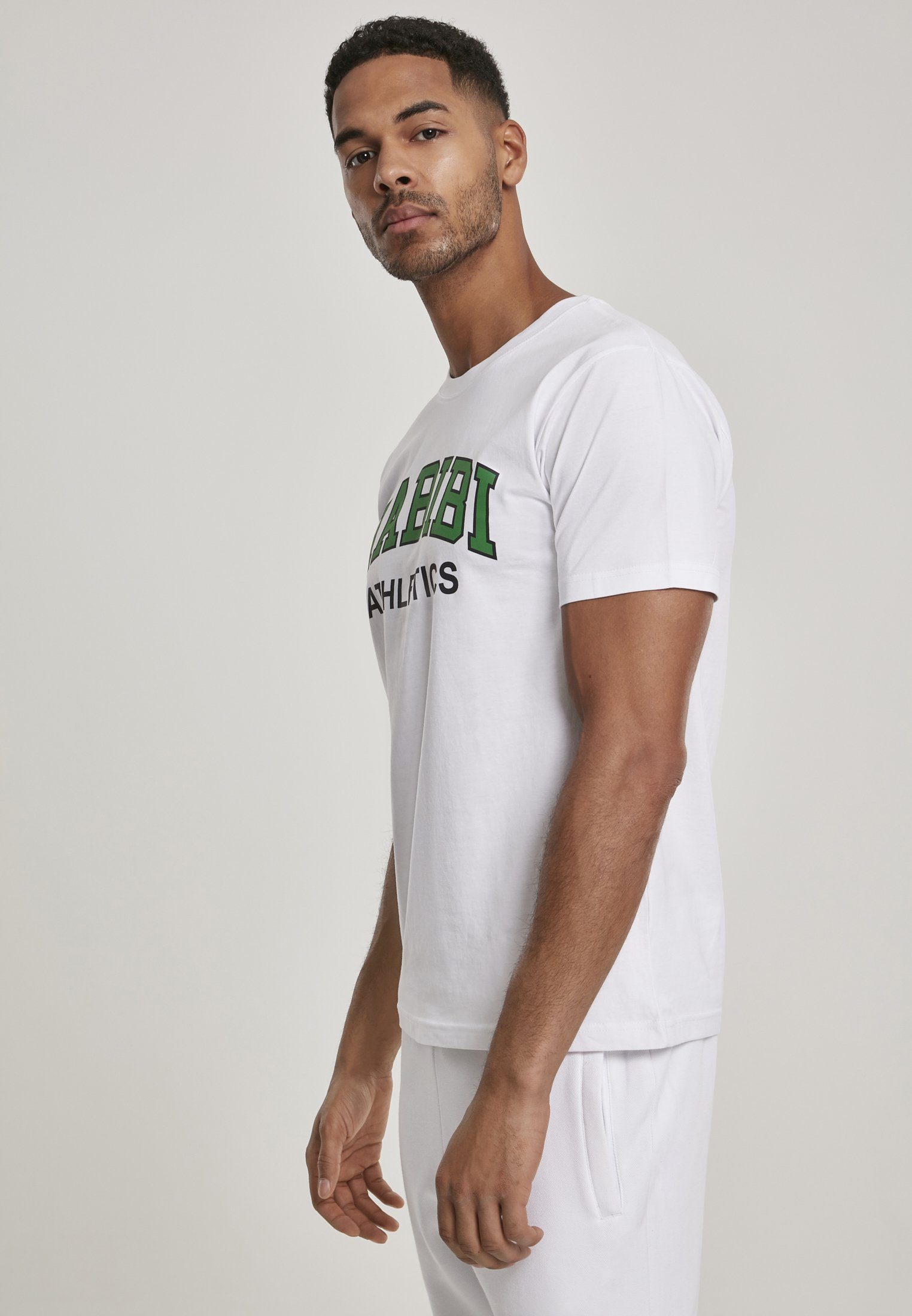 Tee T-Shirt Herren (1-tlg) white Athletics MisterTee Habibi