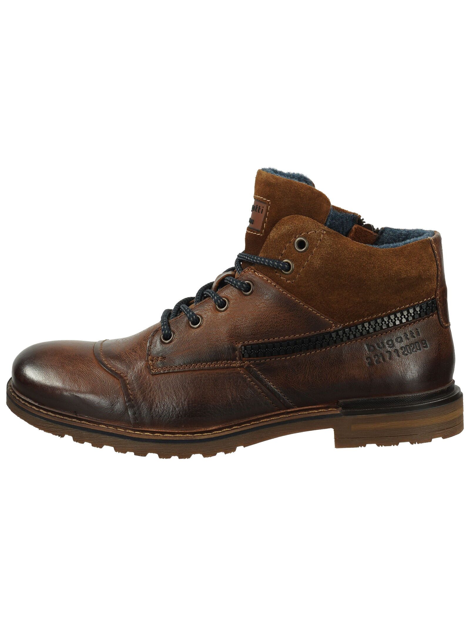 bugatti bugatti Stiefelette Leder Schnürstiefelette