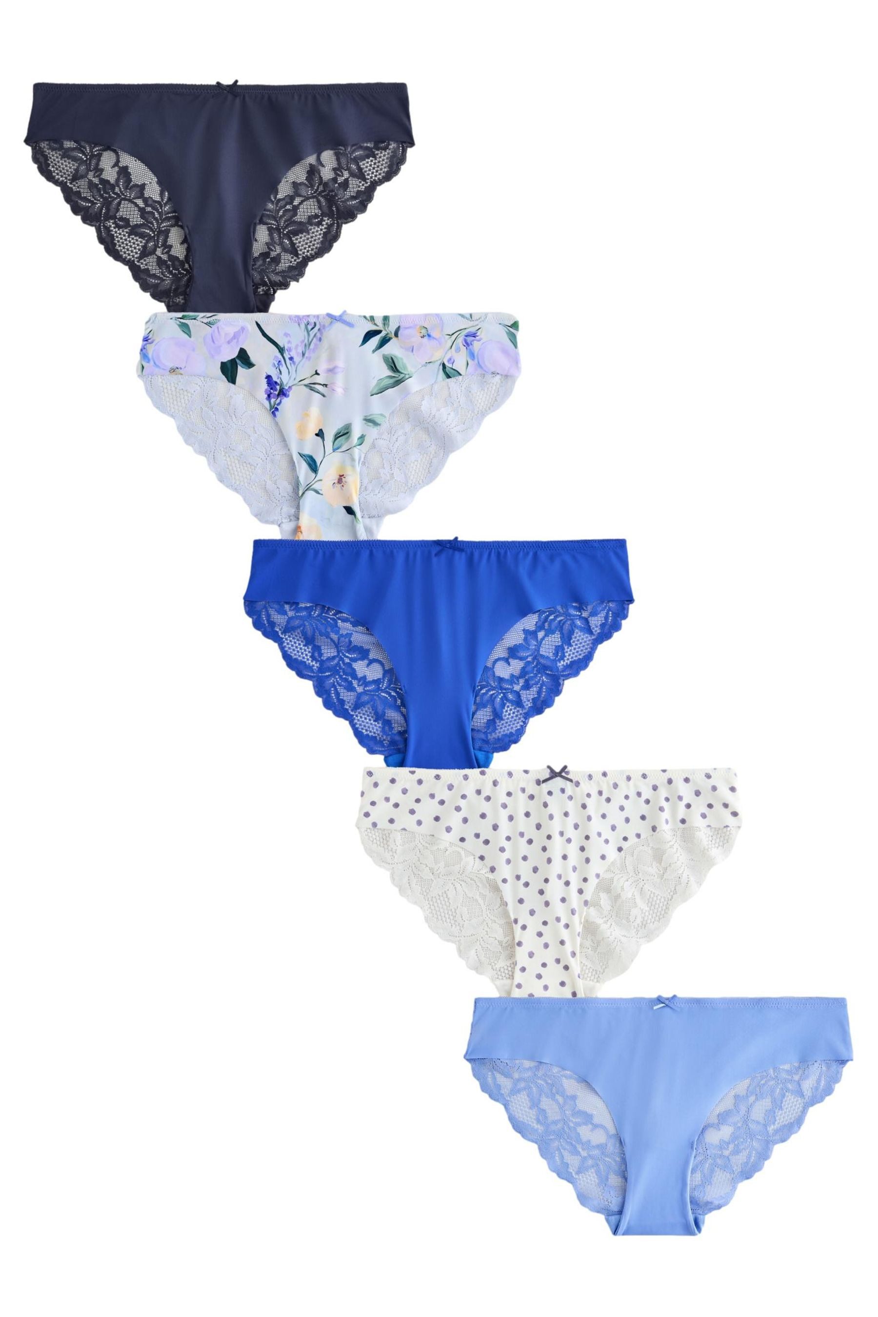 Brasilslip Nahtlose Slips mit Spitze im 5er-Pack, Brazilian