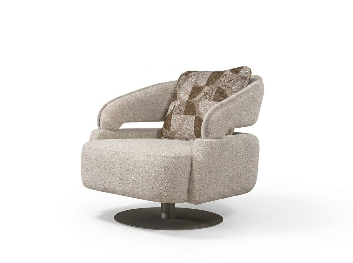 Xlmoebel Loungesessel Moderner Loungesessel mit bequemen Armlehnen in Beige (1-St., Loungesessel), Made in Europa