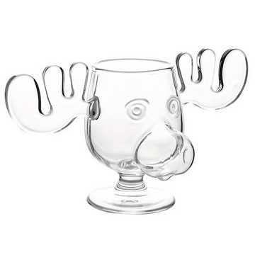 Deggelbam Cocktailglas Clarke Griswold`s Elchglas Elchtasse Elchbecher 200ml für, Filmrequisite der Grisworld Family von 1989 "Schöne Bescherung"