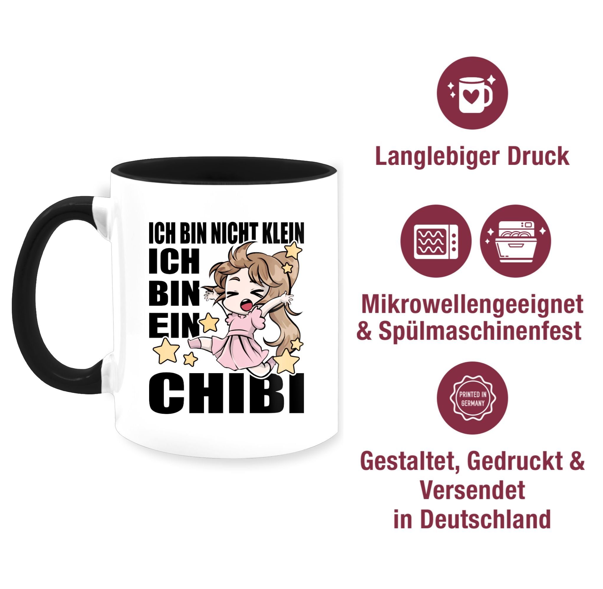 Shirtracer Tasse ich bin nicht bin 2 ein Schwarz ich Keramik, Anime Chibi Merch Kaffeetasse - klein schwarz