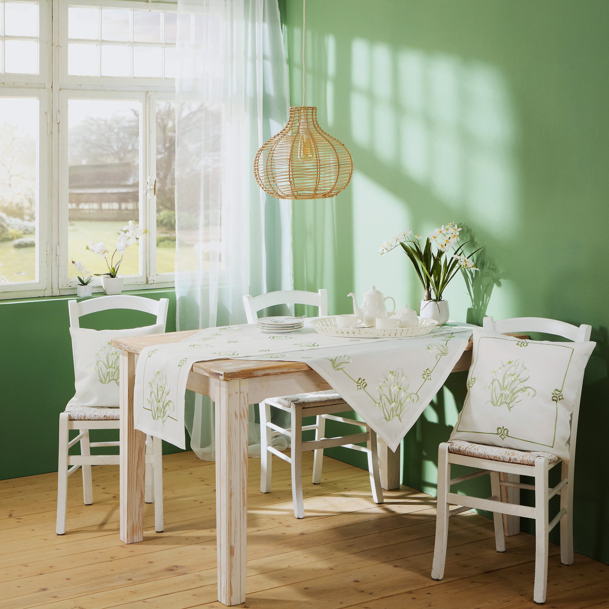 Erwin Müller Tischdecke Tischläufer "Schneeglöckchen", Blumen