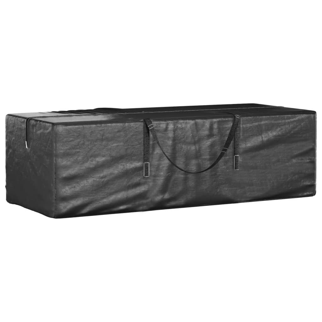 vidaXL Gartenmöbel-Schutzhülle Weihnachtsbaumtasche Schwarz 135x40x55 cm Polyethylen