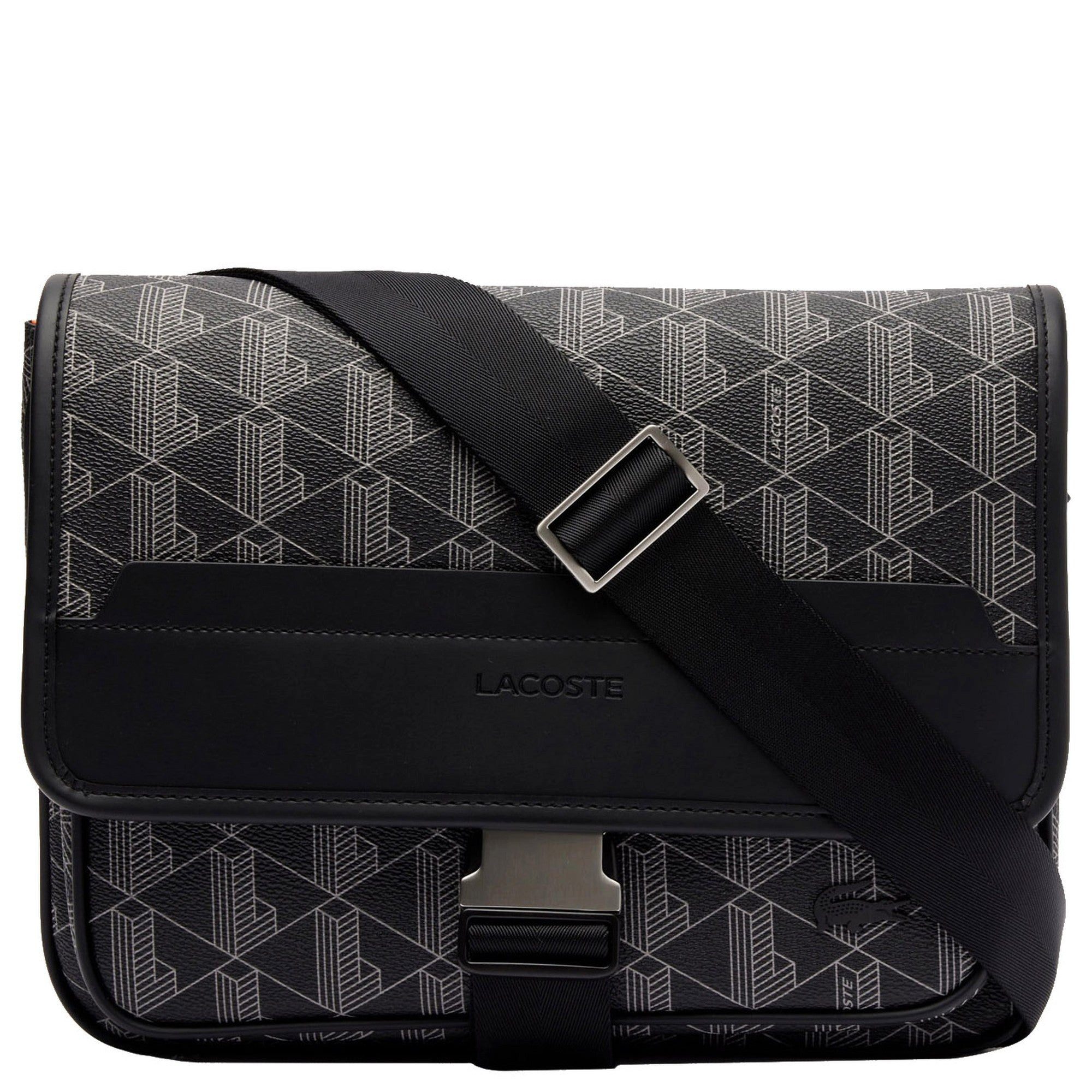 Lacoste Umhängetasche The Blend Messenger - Umhängetasche L 29 cm (monogram noir gris)