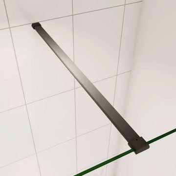 duschspa Duschwand 185cm Seitenwand Glaswand Duschtrennwand ESG Walkin Dusche, Einscheibensicherheitsglas, Sicherheitsglas, (Set), Glas, Nano Glas