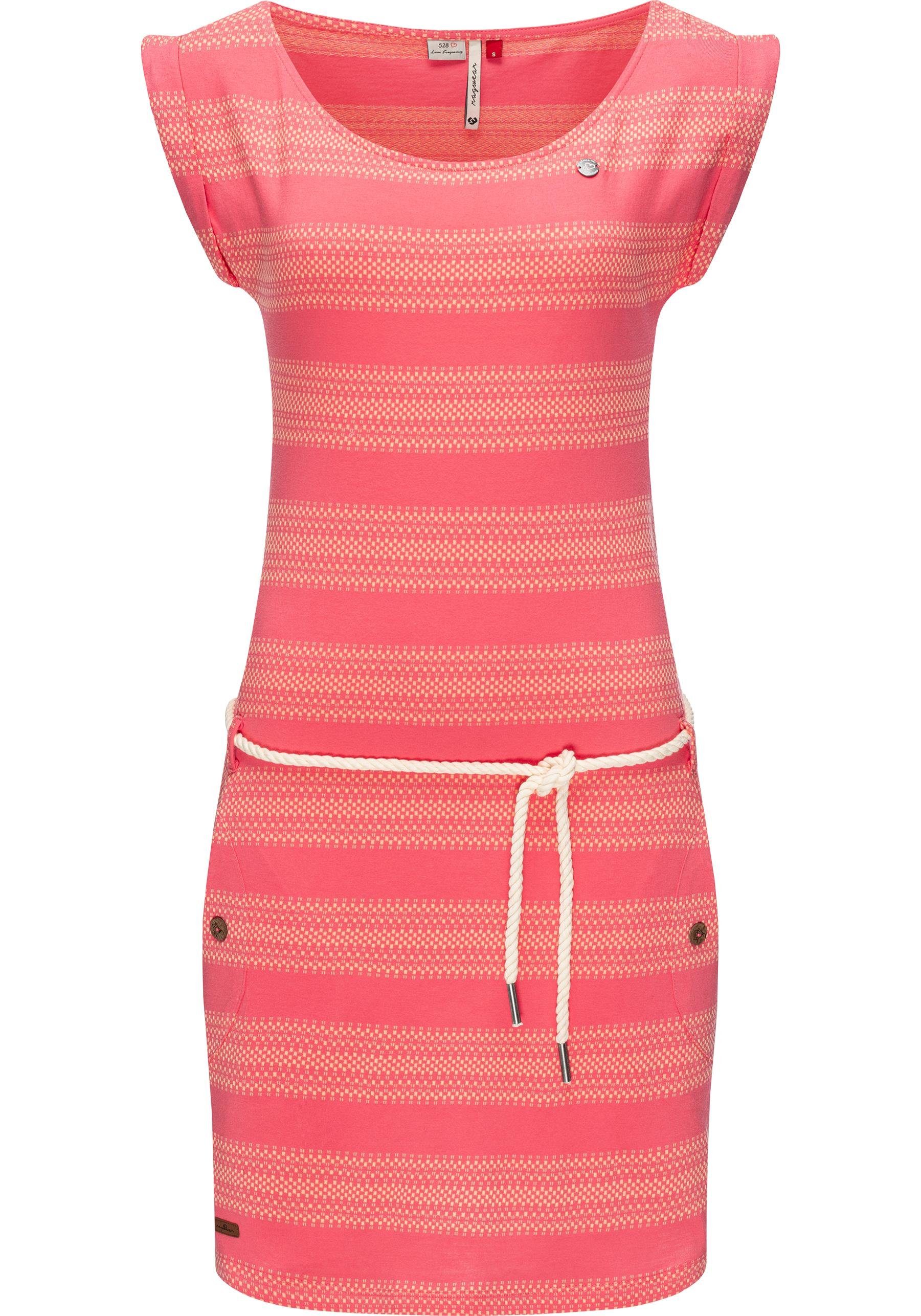Ragwear Sommerkleid Tag Blockstripes Intl. leichtes Jersey Kleid mit Streifen-Muster