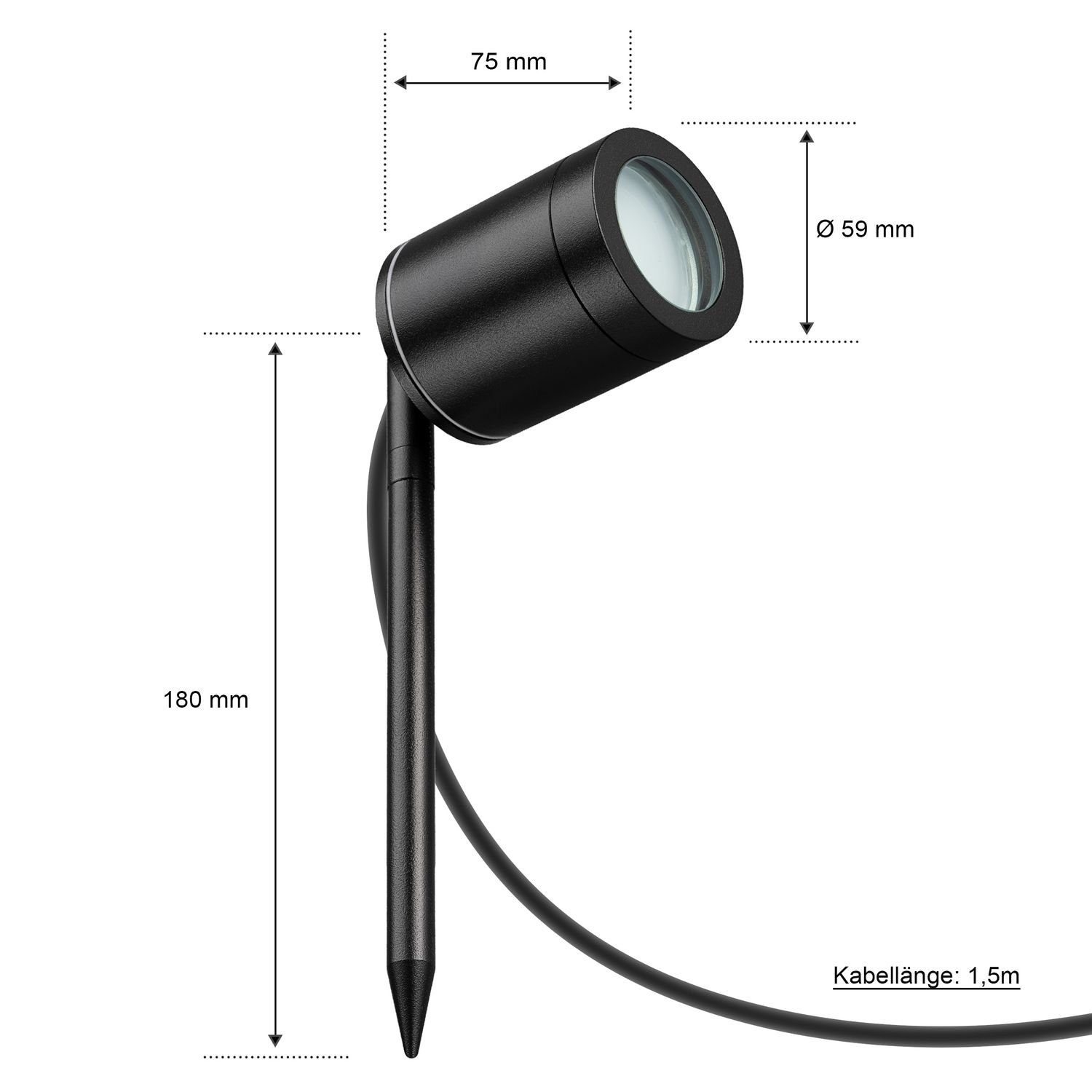 von Einbaustrahler Leuchtmittel - LED LEDANDO LED mit LEDANDO LED tauschbarem Kompakter Erdspieß