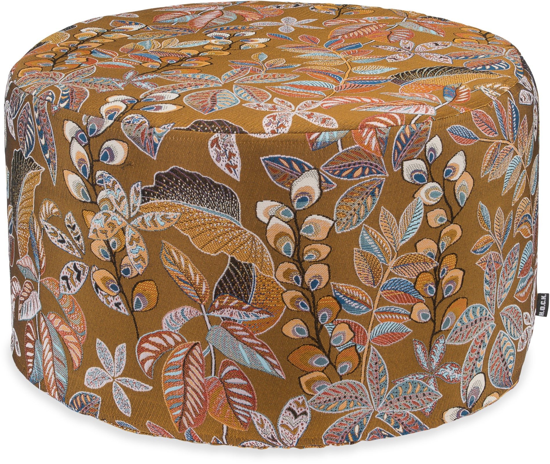 H.O.C.K. Sitzhocker H.O.C.K. Tristan Hocker rund Pouf ø60x40cm gold floral, günstig online kaufen