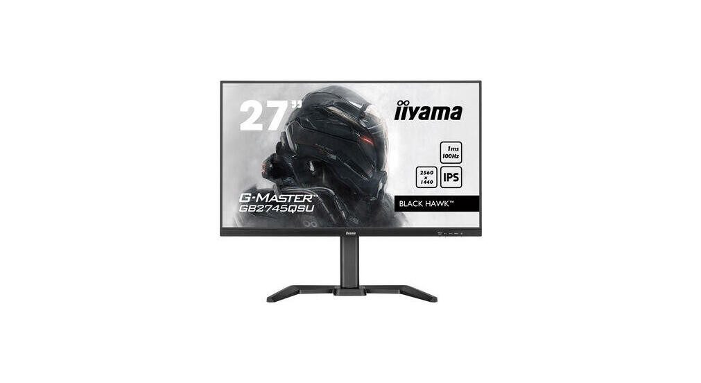 Iiyama iiyama G-MASTER GB2745QSU-B1 Gaming-LED-Monitor (2560 x 1440, 1 ms Reaktionszeit, 100 Hz, IPS Panel)