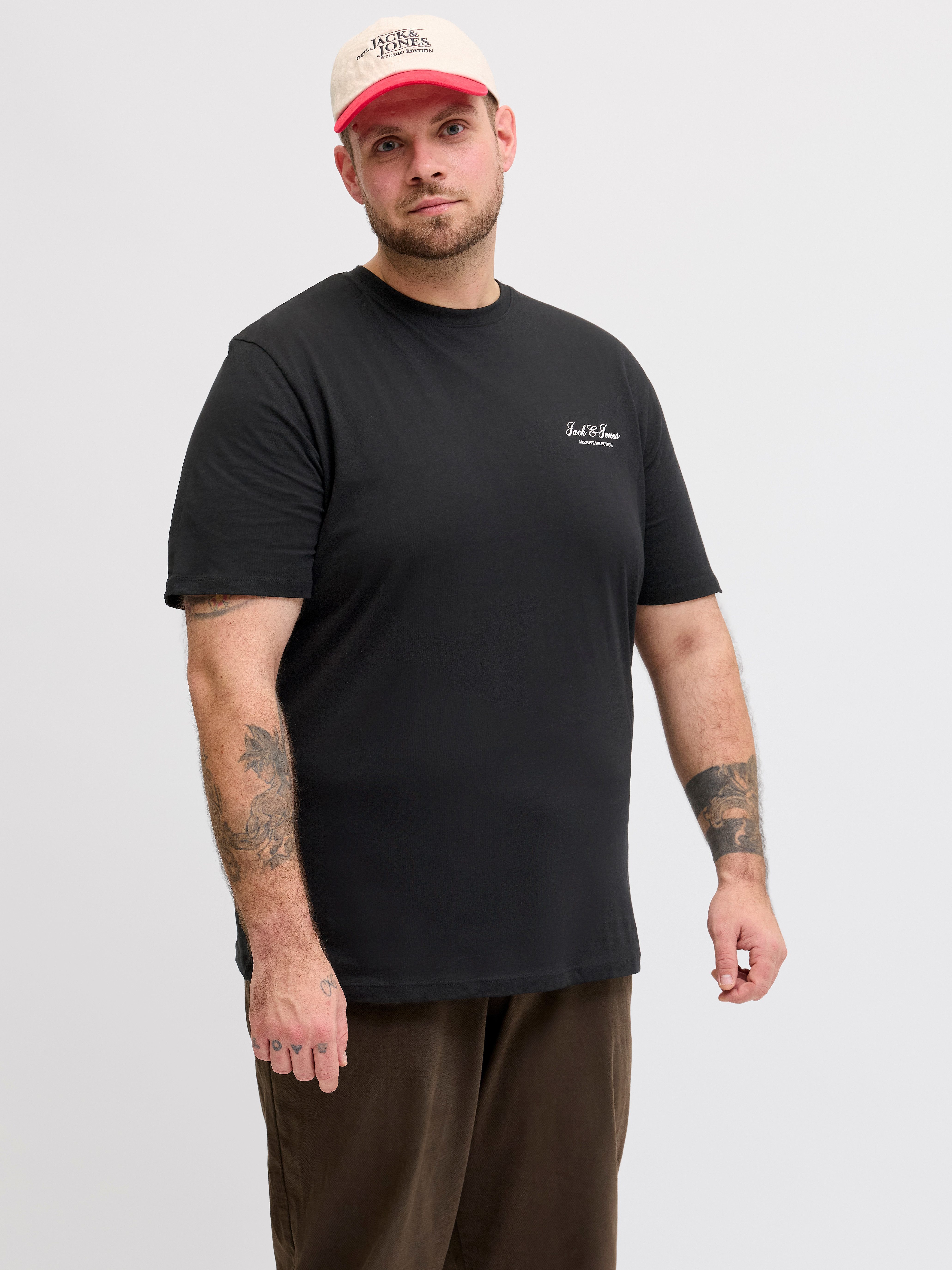 Jack & Jones PlusSize Rundhalsshirt JJEARCHIVE GRAPHIC TEE SS O-NECK PLS Baumwolle, regular fit