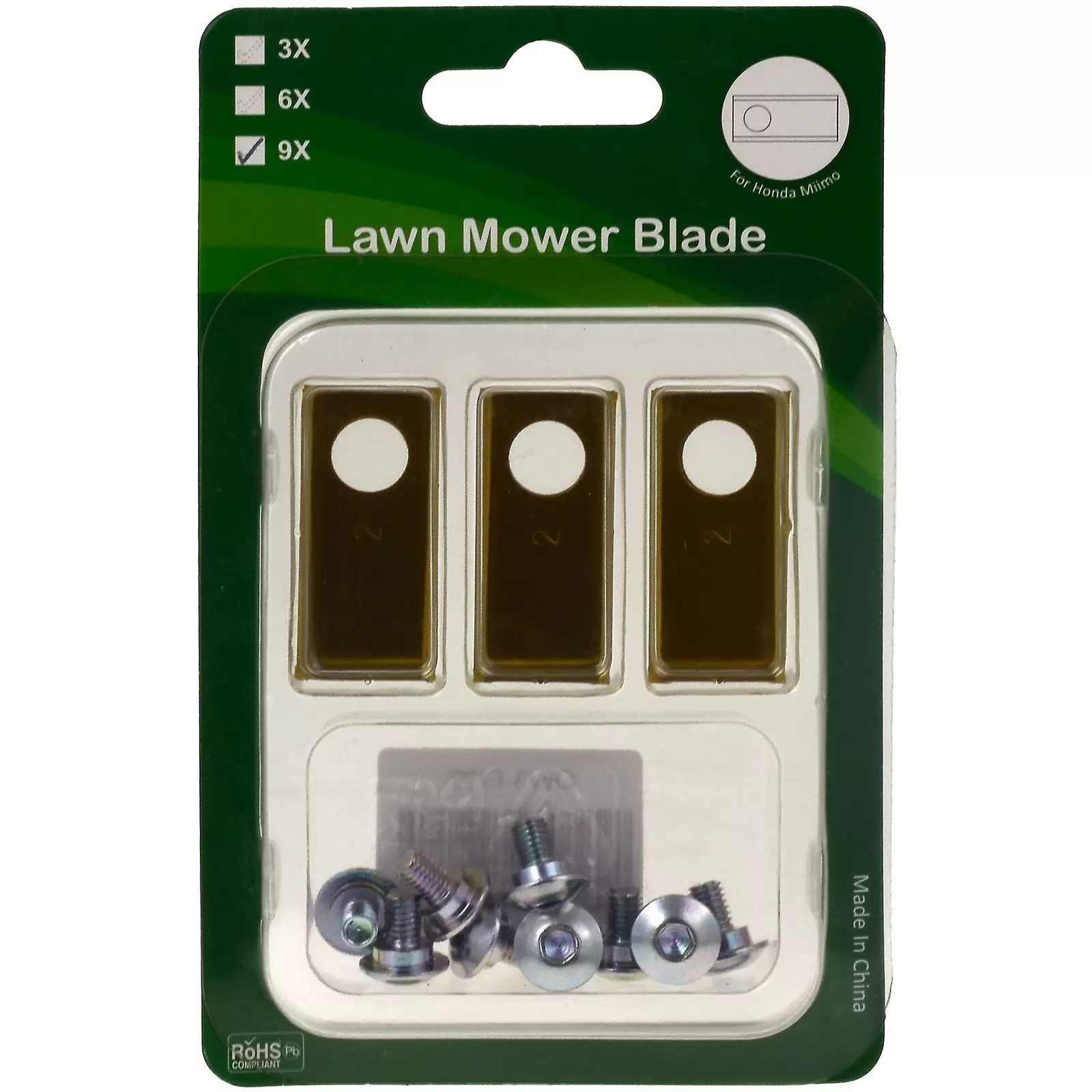 AccuCell Mährobotermesser 9x Ersatz-Messer Klingen/Schneid-Klingen (0,75mm) Titan für alle Hond